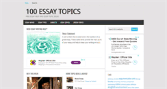 Desktop Screenshot of 100essaytopics.com