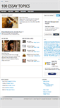 Mobile Screenshot of 100essaytopics.com