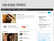 Tablet Screenshot of 100essaytopics.com